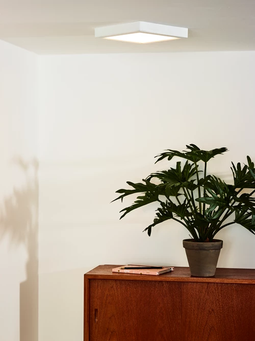 Lucide TENDO-LED - Plafonnier - LED - 1x18W 3000K - Blanc - ambiance 1